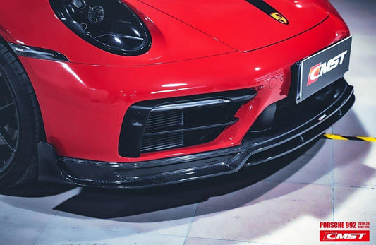 Porsche 992 992.1 Carerra Base/S/T/4/4S/Targa 4/Targa 4S/GTS 2020-2024 (Non-Sport Design Aerokit Package only) with Aftermarket Parts - Carbon Fiber & FRP Front Lip from CMST Tuning