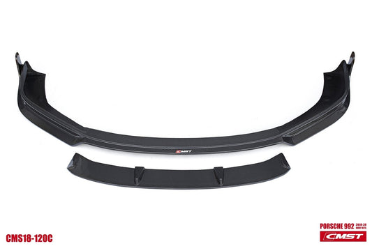 Porsche 992 992.1 Carerra Base/S/T/4/4S/Targa 4/Targa 4S/GTS 2020-2024 (Non-Sport Design Aerokit Package only) with Aftermarket Parts - Carbon Fiber & FRP Front Lip from CMST Tuning