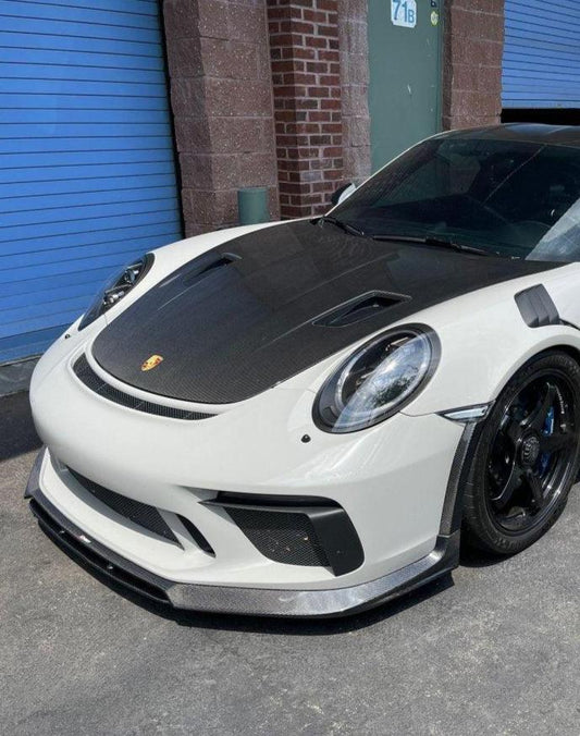 Porsche 991.2 911 GT3RS 2017-2019 with Aftermarket Parts - Vacuumed Carbon & FRP Front Lip from CMST Tuning