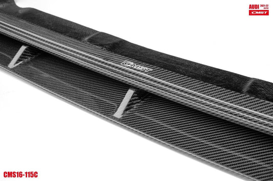 Audi S3 A3 S-line (with s-line bumper,does not fit base model) 8Y 2021-ON with Aftermarket Parts - Front Lip Carbon Fiber from CMST Tuning