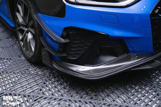 Audi S4 A4 S-line (with s-line bumper, does not fit base model) B9.5 2020-ON with Aftermarket Parts - Front Lip Carbon Fiber from CMST Tuning