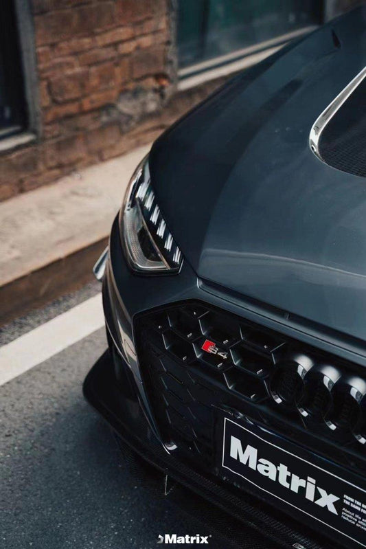 Audi S4 A4 S-line (with s-line bumper, does not fit base model) B9.5 2020-ON with Aftermarket Parts - Front Lip Carbon Fiber from CMST Tuning
