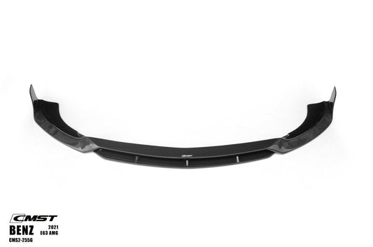 Mercedes Benz E-Class E63S E63 W213 2021-2023 with Aftermarket Parts - Pre-preg Carbon Fiber FRP Front Lip Splitter from CMST Tuning