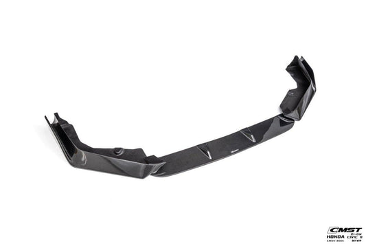Honda Civic 11th Gen FE1 FE2 FE4 2022-ON with Aftermarket Parts - Front Lip Splitter Carbon Fiber / FRP from CMST Tuning