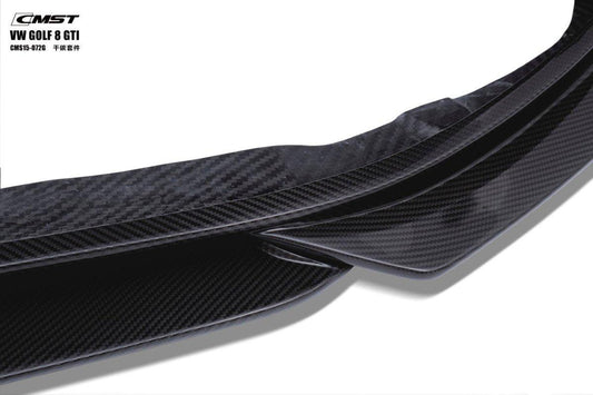 Volkswagen Golf GTI MK8 2022-ON with Aftermarket Parts - Pre-preg Carbon Fiber / FRP Front Lip Splitter from CMST Tuning