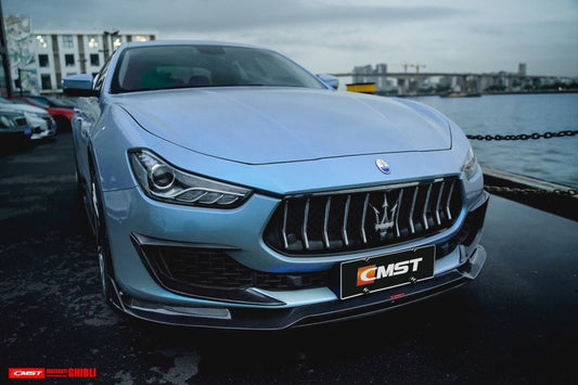 Maserati Ghibli 2018-On GranLusso, S, S GranLusso, S Q4, GT with Aftermarket Parts - Front Upper Valences Carbon Fiber / FRP from CMST Tuning