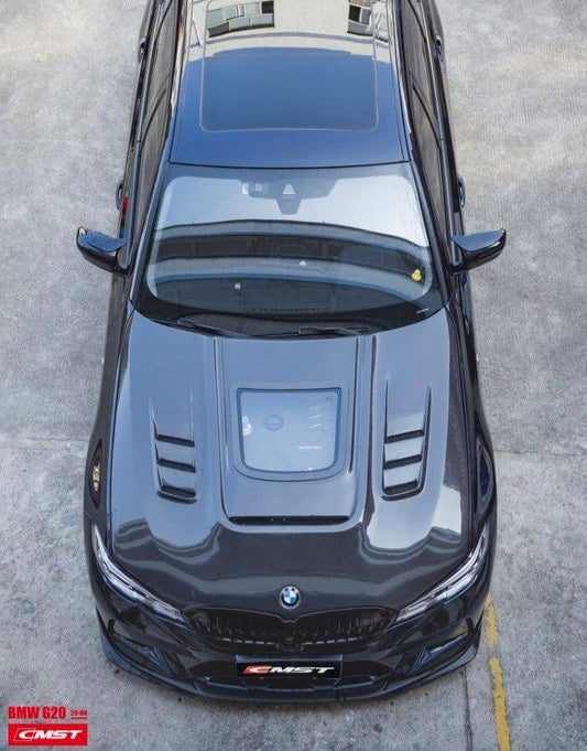 BMW 3 Series M340i 330i G20 G21 2019-ON with Aftermarket Parts - Hood Bonnet Carbon Fiber / FRP from CMST Tuning