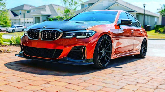 BMW 3 Series M340i 330i G20 G21 2019-ON with Aftermarket Parts - Hood Bonnet Carbon Fiber / FRP from CMST Tuning