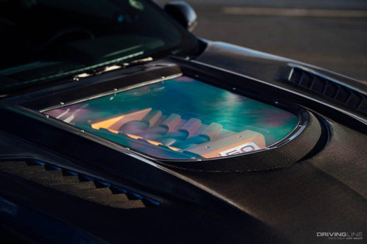 Ford Mustang GT 5.0 V6 3.6 Ecoboost 2.3 S550.1 2015-2017 with Aftermarket Parts - Clearview Glass Style Hood Bonnet Carbon Fiber / FRP from CMST Tuning