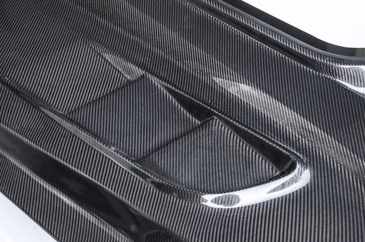 Ford Mustang GT 5.0 V6 3.6 Ecoboost 2.3 S550.1 2015-2017 with Aftermarket Parts - Stage 2 Clearview Glass Style Hood Bonnet Carbon Fiber / FRP from CMST Tuning