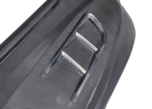 Ford Mustang GT 5.0 V6 3.6 Ecoboost 2.3 S550.1 2015-2017 with Aftermarket Parts - Stage 2 Clearview Glass Style Hood Bonnet Carbon Fiber / FRP from CMST Tuning