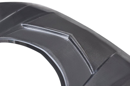Ford Mustang GT 5.0 V6 3.6 Ecoboost 2.3 S550.1 2015-2017 with Aftermarket Parts - Stage 2 Clearview Glass Style Hood Bonnet Carbon Fiber / FRP from CMST Tuning