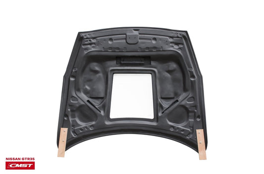 Nissan GTR Nismo T-Spec Premium Pure 2017-2024
(for installation on 2008-2016 vehicles, 2017-2024 front bumper is recommended) with Aftermarket Parts - V2 Tempered Clearview Glass Style Hood Bonnet Carbon Fiber / FRP Hood Bonnet from CMST Tuning