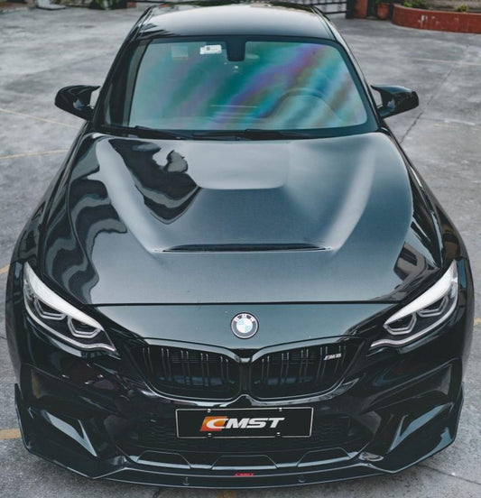 BMW M2/M2C F87 2016-2021 & 2 Series 228i 230i M235i M240i F22 F23 2014-2021 with Aftermarket Parts - GTS Carbon Fiber Hood Bonnet from CMST Tuning