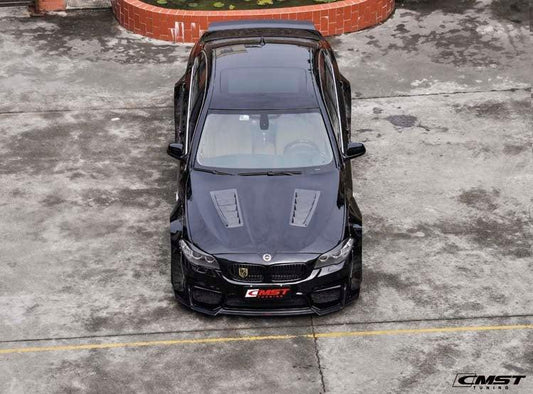 BMW M5 & 5 Series 520/523/528/530/535/550 2011 2012 2013 2014 2015 2016 with Aftermarket Parts - Hood Bonnet Carbon Fiber / FRP from CMST Tuning