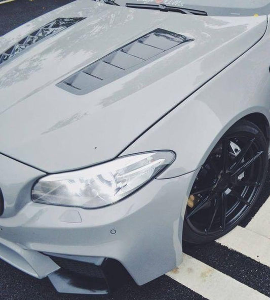 BMW M5 & 5 Series 520/523/528/530/535/550 2011 2012 2013 2014 2015 2016 with Aftermarket Parts - Hood Bonnet Carbon Fiber / FRP from CMST Tuning