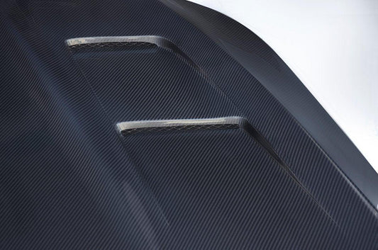 Mercedes Benz CLA45 AMG CLA250 C117 2014-2019 with Aftermarket Parts - Vented Style Hood Bonnet Carbon Fiber from CMST Tuning
