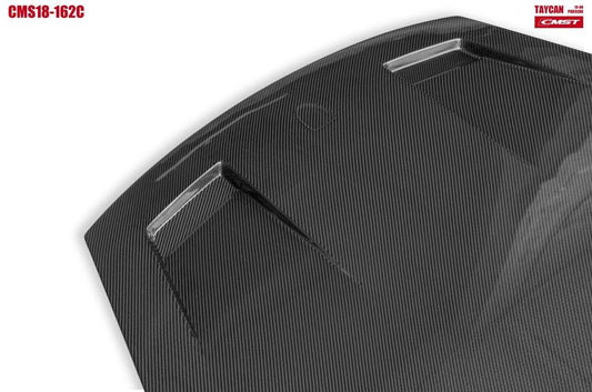Porsche Taycan 9J1 Sedan/Cross Turismo RWD/4S/GTS/Turbo/Turbo S 2020-ON with Aftermarket Parts - OEM Hood Bonnet Carbon Fiber / FRP from CMST Tuning