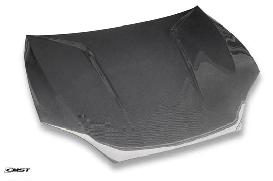 Tesla Model S 2nd Gen late 2016-early 2021 with Aftermarket Parts - Hood Bonnet Carbon Fiber / FRP from CMST Tuning