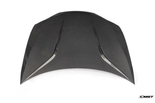 Tesla Model S 2nd Gen late 2016-early 2021 with Aftermarket Parts - Hood Bonnet Carbon Fiber / FRP from CMST Tuning