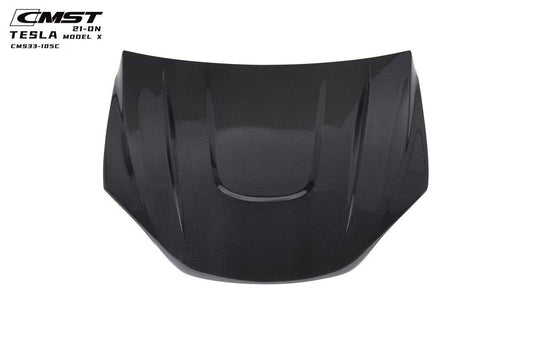 Tesla Model X P100D 100D 90D 75D 60D Performance Long Range Base 2016-2021 with Aftermarket Parts - Hood Bonnet Carbon Fiber / FRP from CMST Tuning