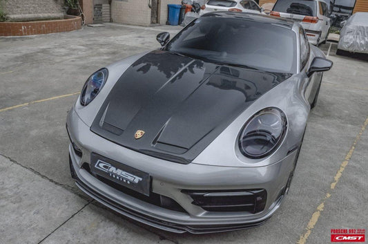 Porsche 911 992 992.1 Carerra Base/S/T/4/4S/Targa 4/Targa 4S/GTS/Turbo/Turbo S 2020-2024 911 992 992.2 Carerra Base/S/T/4/4S/Targa 4/ Targa 4S/GTS/Turbo/Turbo S 2025-on with Aftermarket Parts - GT3 Style Carbon Fiber & FRP Hood Bonnet from CMST Tuning