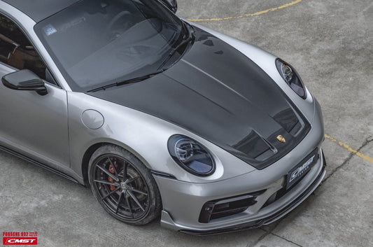 Porsche 911 992 992.1 Carerra Base/S/T/4/4S/Targa 4/Targa 4S/GTS/Turbo/Turbo S 2020-2024 911 992 992.2 Carerra Base/S/T/4/4S/Targa 4/ Targa 4S/GTS/Turbo/Turbo S 2025-on with Aftermarket Parts - GT3 Style Carbon Fiber & FRP Hood Bonnet from CMST Tuning