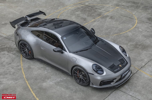 Porsche 911 992 992.1 Carerra Base/S/T/4/4S/Targa 4/Targa 4S/GTS/Turbo/Turbo S 2020-2024 911 992 992.2 Carerra Base/S/T/4/4S/Targa 4/ Targa 4S/GTS/Turbo/Turbo S 2025-on with Aftermarket Parts - GT3 Style Carbon Fiber & FRP Hood Bonnet from CMST Tuning