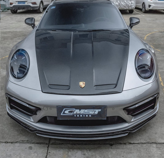 Porsche 911 992 992.1 Carerra Base/S/T/4/4S/Targa 4/Targa 4S/GTS/Turbo/Turbo S 2020-2024 911 992 992.2 Carerra Base/S/T/4/4S/Targa 4/ Targa 4S/GTS/Turbo/Turbo S 2025-on with Aftermarket Parts - GT3 Style Carbon Fiber & FRP Hood Bonnet from CMST Tuning