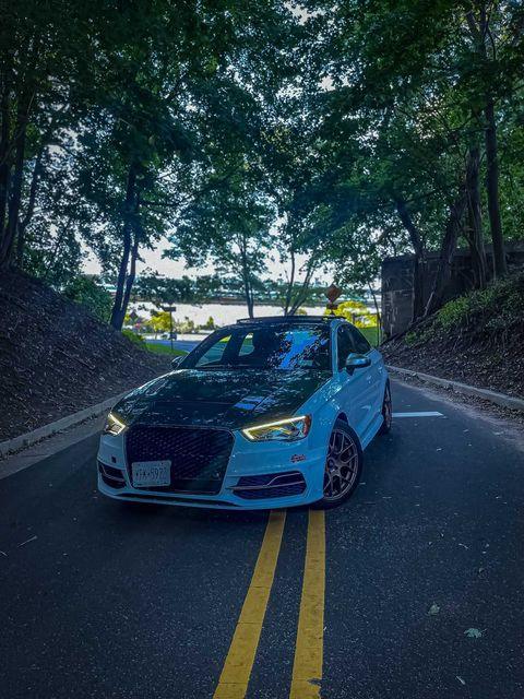 Audi RS3 S3 A3 8V / 8V.5 2014 2015 2016 2017 2018 2019 2020 with Aftermarket Parts - V1 Style Hood Bonnet Carbon Fiber / FRP from CMST Tuning