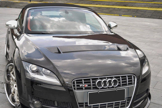 Audi TT TTS MK2 8J 2007 2008 2009 2010 2011 2012 2013 2014 2015 with Aftermarket Parts - V1 Hood Bonnet Carbon Fiber / FRP from CMST Tuning