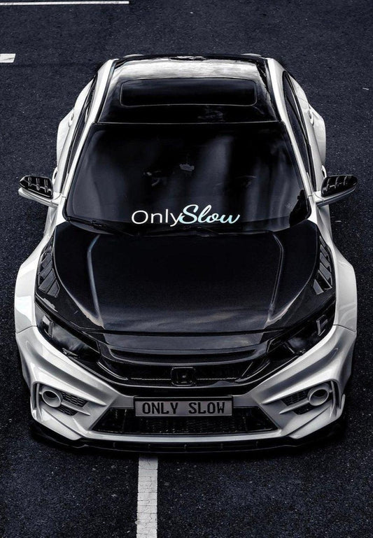 Honda Civic 10th Gen FC1 FC2 FC5 FC6 2016-2021 & FC3 FC4 2017-2021 & Civic 10th Gen FC3 FC4 FK7 2017-2021 with Aftermarket Parts - V1 Vented Style Hood Carbon Fiber / FRP from CMST Tuning
