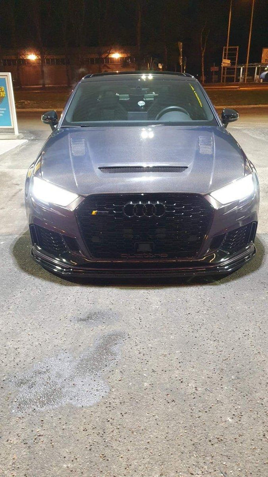 Audi RS3 S3 A3 8V / 8V.5 2014 2015 2016 2017 2018 2019 2020 with Aftermarket Parts - V2 Hood Bonnet Carbon Fiber / FRP from CMST Tuning