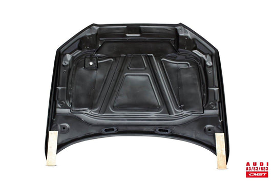 Audi RS3 S3 A3 8V / 8V.5 2014 2015 2016 2017 2018 2019 2020 with Aftermarket Parts - V2 Hood Bonnet Carbon Fiber / FRP from CMST Tuning