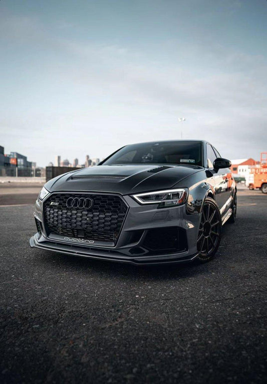 Audi RS3 S3 A3 8V / 8V.5 2014 2015 2016 2017 2018 2019 2020 with Aftermarket Parts - V2 Hood Bonnet Carbon Fiber / FRP from CMST Tuning