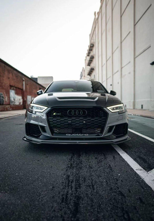 Audi RS3 S3 A3 8V / 8V.5 2014 2015 2016 2017 2018 2019 2020 with Aftermarket Parts - V2 Hood Bonnet Carbon Fiber / FRP from CMST Tuning