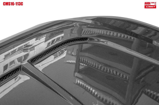 Audi RS4 2018-ON & S4 / A4 / A4 Allroad / A4 Avant B9 B9.5 2017-ON with Aftermarket Parts - V2 Hood Bonnet Carbon Fiber / FRP from CMST Tuning