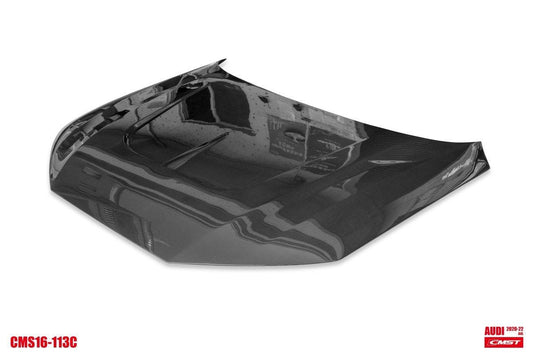 Audi RS4 2018-ON & S4 / A4 / A4 Allroad / A4 Avant B9 B9.5 2017-ON with Aftermarket Parts - V2 Hood Bonnet Carbon Fiber / FRP from CMST Tuning