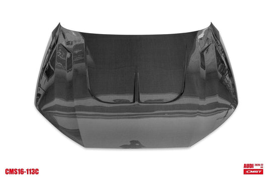 Audi RS4 2018-ON & S4 / A4 / A4 Allroad / A4 Avant B9 B9.5 2017-ON with Aftermarket Parts - V2 Hood Bonnet Carbon Fiber / FRP from CMST Tuning