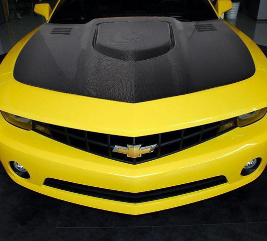 Chevrolet Camaro 5th Gen Z/28 2SS 1SS 2LT 2LS 1LT 1LS 2010 2011 2012 2013 2014 & Camaro 5th Gen ZL1 2012 2013 2014 2015 with Aftermarket Parts - V2 Vented Hood Bonnet Carbon Fiber / FRP from CMST Tuning
