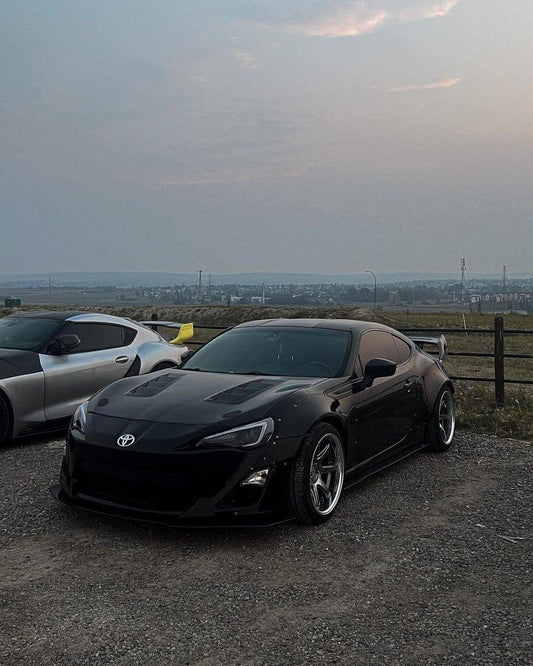 Toyota GT86 86 TRD GT SE Base 2017-2020 & Scion FR-S FRS 2013-2016 & Subaru BRZ TS Limited Premium 2013-2020 with Aftermarket Parts - V2 Vented Style Hood Bonnet Carbon Fiber/FRP from CMST Tuning