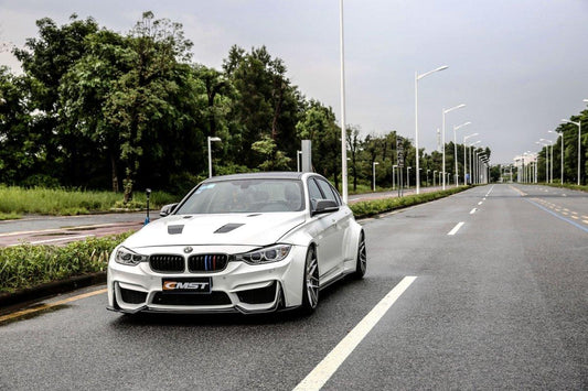 BMW 3 Series F30 F31 320 / 328 / 330 / 340 / M340 2013 2014 2015 2016 2017 2018 2019 2020 & 4 Series 428 / 430 / 435 / 440 F32 2014 2015 2016 2017 2018 2019 2020 with Aftermarket Parts - Hood Bonnet Carbon Fiber / FRP from CMST Tuning