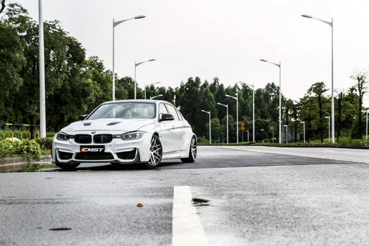 BMW 3 Series F30 F31 320 / 328 / 330 / 340 / M340 2013 2014 2015 2016 2017 2018 2019 2020 & 4 Series 428 / 430 / 435 / 440 F32 2014 2015 2016 2017 2018 2019 2020 with Aftermarket Parts - Hood Bonnet Carbon Fiber / FRP from CMST Tuning