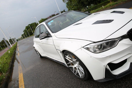 BMW 3 Series F30 F31 320 / 328 / 330 / 340 / M340 2013 2014 2015 2016 2017 2018 2019 2020 & 4 Series 428 / 430 / 435 / 440 F32 2014 2015 2016 2017 2018 2019 2020 with Aftermarket Parts - Hood Bonnet Carbon Fiber / FRP from CMST Tuning