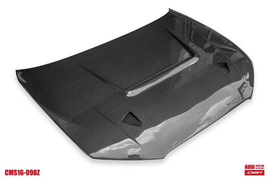 Audi RS3 S3 A3 8V / 8V.5 2014 2015 2016 2017 2018 2019 2020 with Aftermarket Parts - V4 Hood Bonnet Carbon Fiber / FRP from CMST Tuning