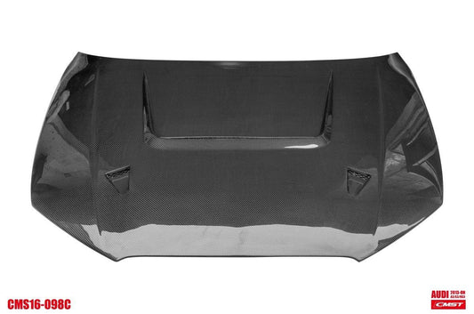 Audi RS3 S3 A3 8V / 8V.5 2014 2015 2016 2017 2018 2019 2020 with Aftermarket Parts - V4 Hood Bonnet Carbon Fiber / FRP from CMST Tuning