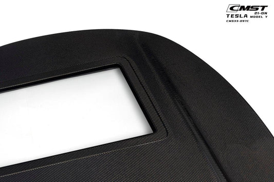 Tesla Model Y Performance AWD Long Range RWD Standard 2020-ON with Aftermarket Parts - V3 Tempered Glass Clearview Style Hood Bonnet Carbon Fiber / FRP from CMST Tuning