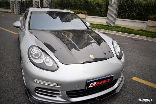 Porsche Panamera 970 970.1 970.2 2/4/4S/GTS/Turbo/Turbo S 2010-2016 with Aftermarket Parts - Carbon Fiber & FRP Hood Bonnet from CMST Tuning