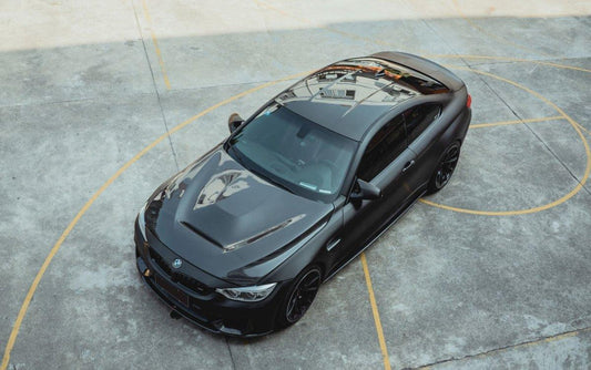 BMW M3/M3C F80 F81 2014-2018 & M4/M4C F82 F83 2014-2020 with Aftermarket Parts - GTS Carbon Fiber & FRP Hood Bonnet from CMST Tuning