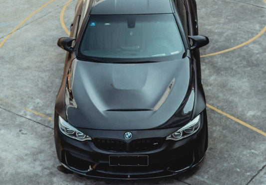 BMW M3/M3C F80 F81 2014-2018 & M4/M4C F82 F83 2014-2020 with Aftermarket Parts - GTS Carbon Fiber & FRP Hood Bonnet from CMST Tuning